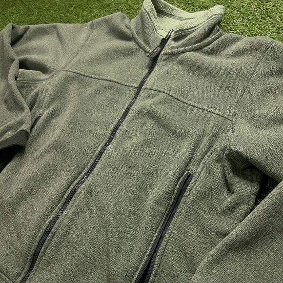 Women’s REI Polartec Jacket L Green Zip-In Full Zip Fleece Outdoor Hiking - Picture 3 of 13